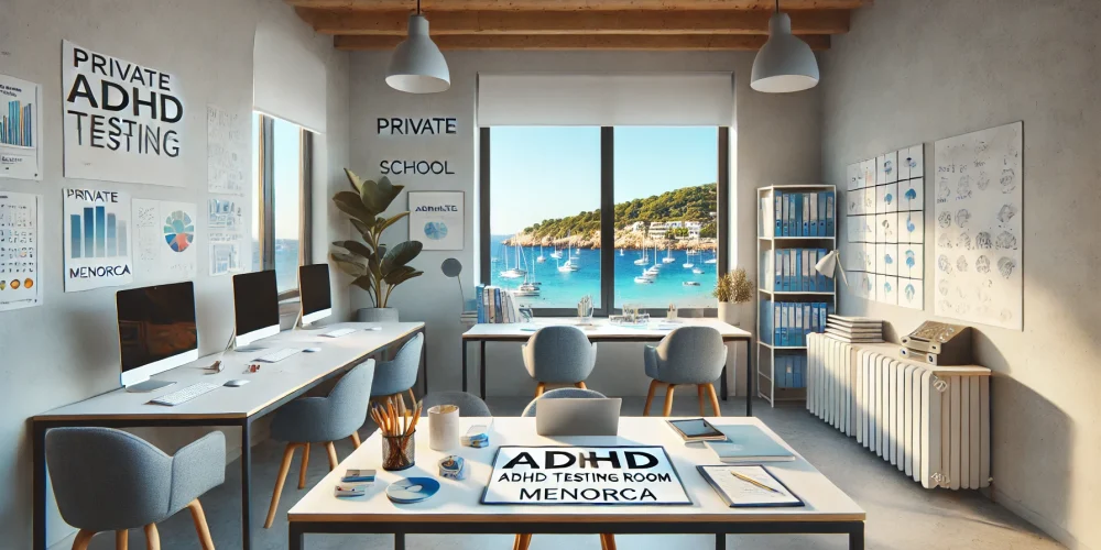 Xalqaro maktab o'quvchilari uchun Menorkada shaxsiy DEHB testini kitob