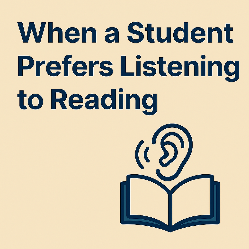 When a Student Prefers Listening to Reading
