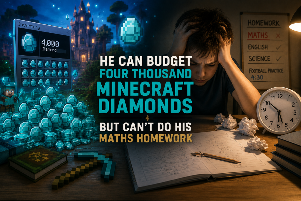 Génial à Minecraft mais incapable de faire ses devoirs de maths