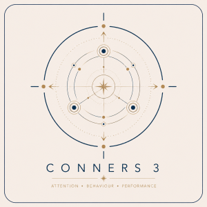The Conners 3 rating scale covers ADHD symptoms, executive function and learning problems, within our full diagnostic assessment.